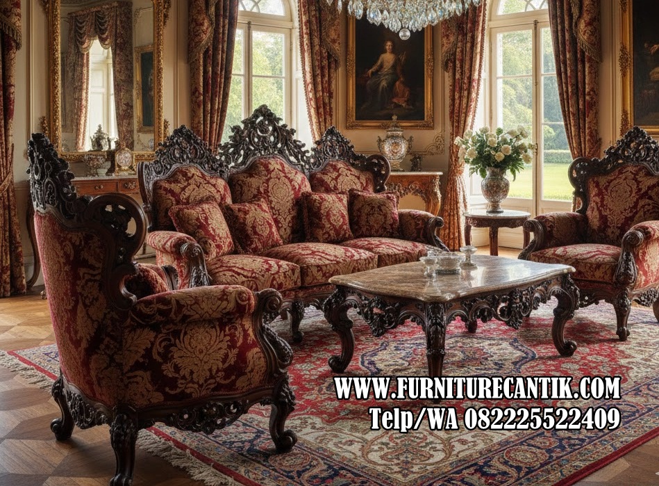 Set Sofa Ukiran Khas Jepara Kayu Jati