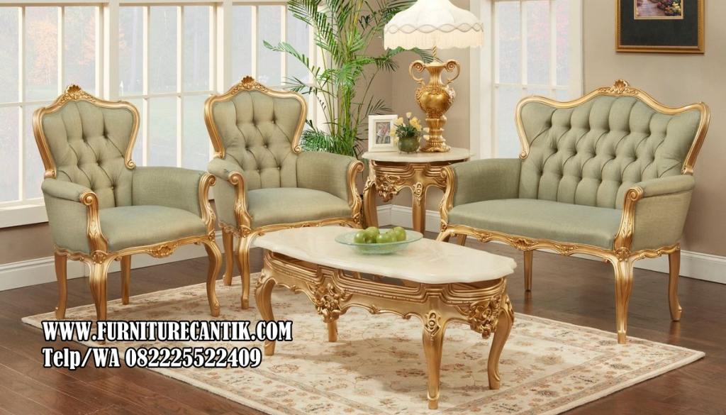 Sofa Tamu Kayu Jati Ukiran Set 211