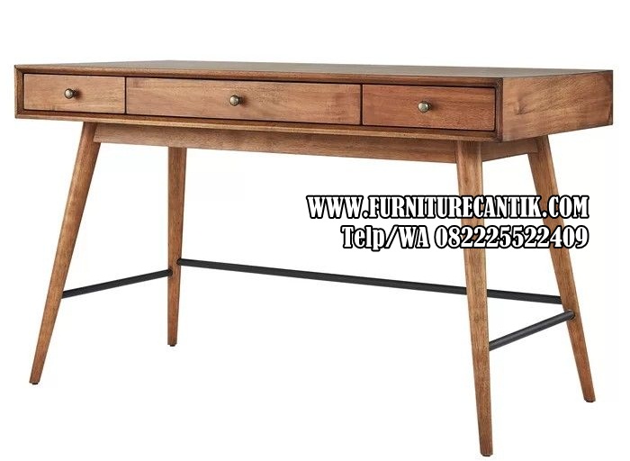 Meja Belajar Modern PLus Laci Jati