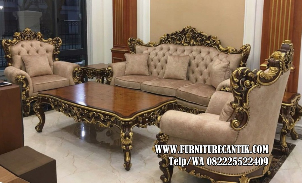 Sofa Ukiran Jepara Kayu Jati Mewah