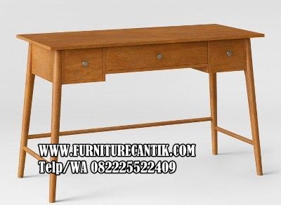 Meja Belajar Minimalis Laci Kayu Jati