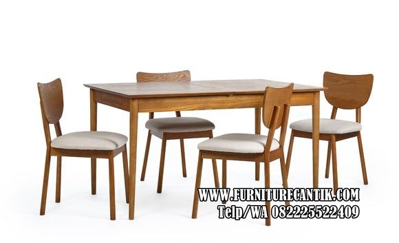 Set Meja Makan Kayu Jati Kursi Mewah
