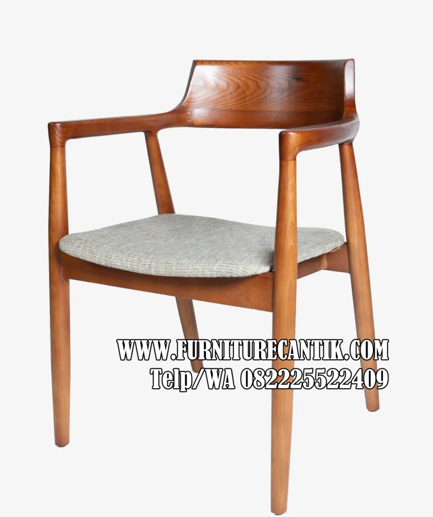 Kursi Cafe Japandi Minimalis Kayu Jati