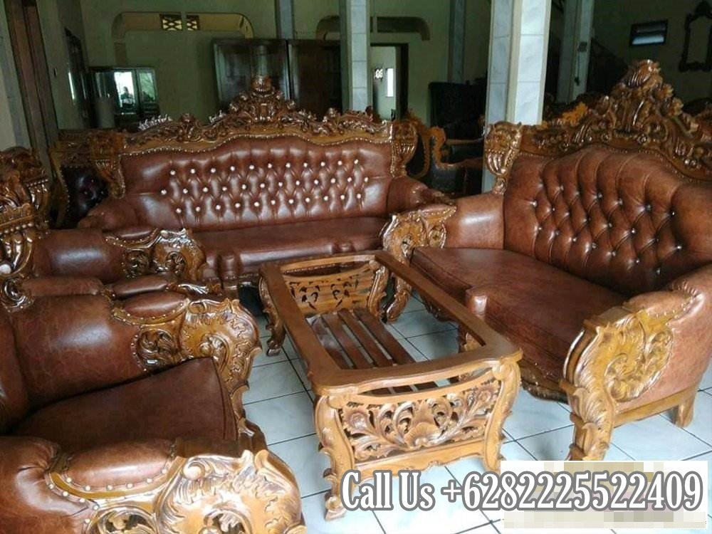 Kursi Sofa Tamu Mewah Ukiran Khas Jepara
