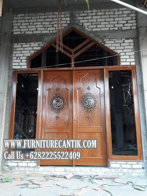 Pintu Masjid Jati Ukiran Mewah