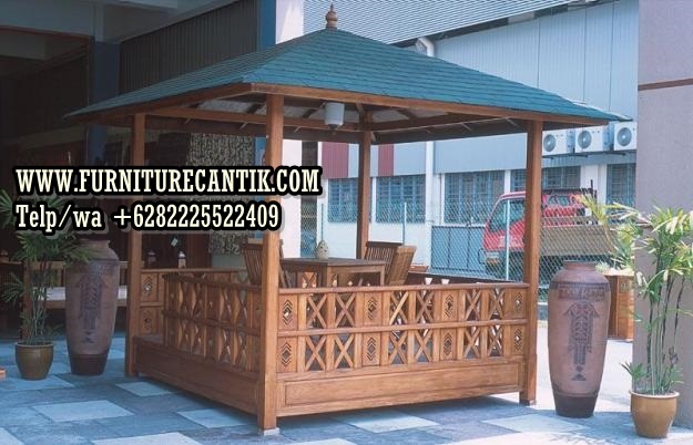 Gazebo Kayu Jati Ukiran