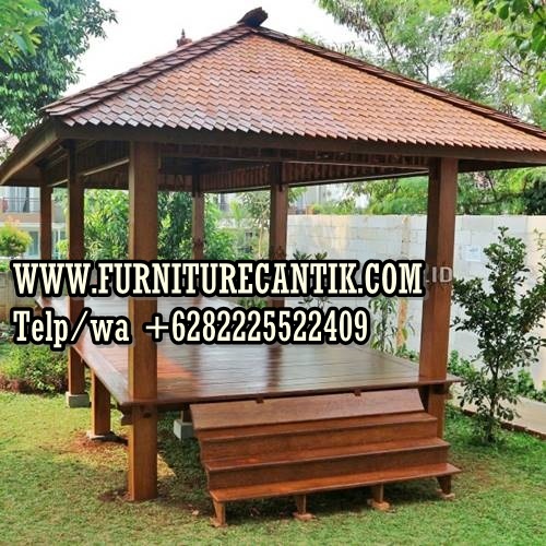 Gazebo Modern Kayu Jati
