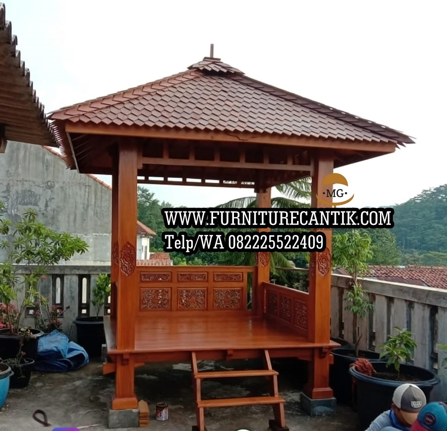 Gazebo Ukiran Kayu Jati