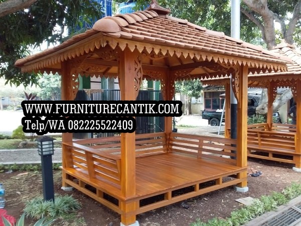 Model Gazebo Taman Kayu Jati 
