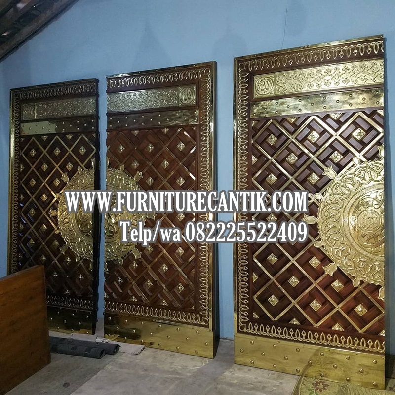 Pintu Masjid Kayu Jati Minimalis