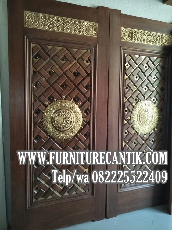 Pintu Masjid Kayu Jati Ukiran Jepara