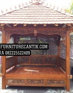 Gazebo Jati Minimalis Ukiran