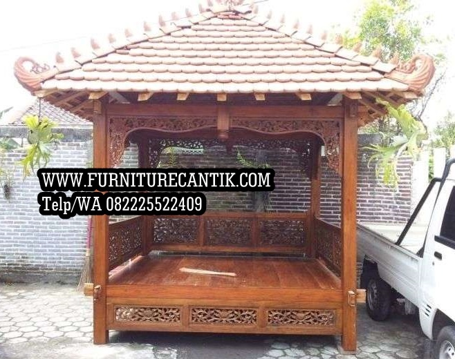 Gazebo Jati Minimalis Ukiran