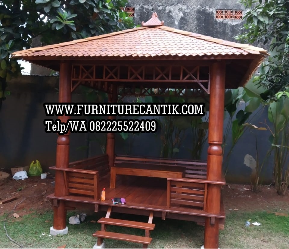 Gazebo Jati Model Minimalis