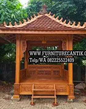 Gazebo Jati Motif Ukir Jepara