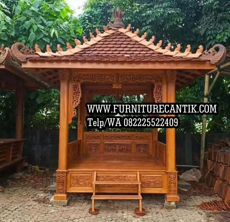 Gazebo Jati Motif Ukir Jepara