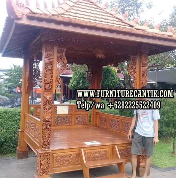 Gazebo Jati Ukiran Khas Jepara