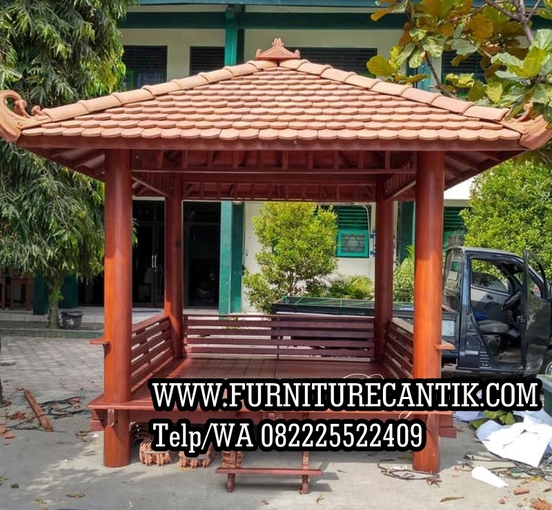 Gazebo Kayu Jati Untuk Taman