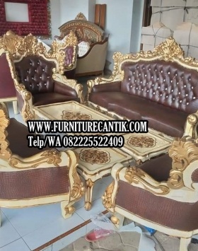 Kursi Sofa Kayu Jati Motif Mewah