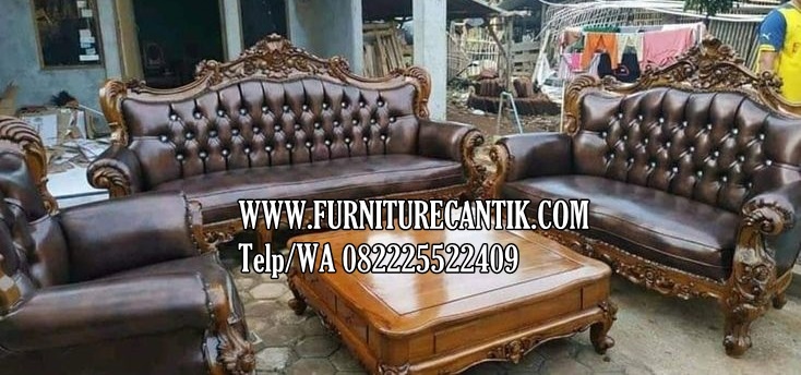 Kursi Sofa Kayu Jati Ukiran Mewah