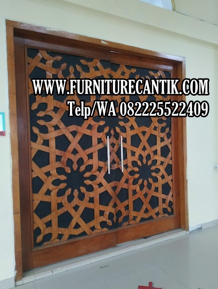 Pintu Masjid Kayu Jati Ukir Jepara