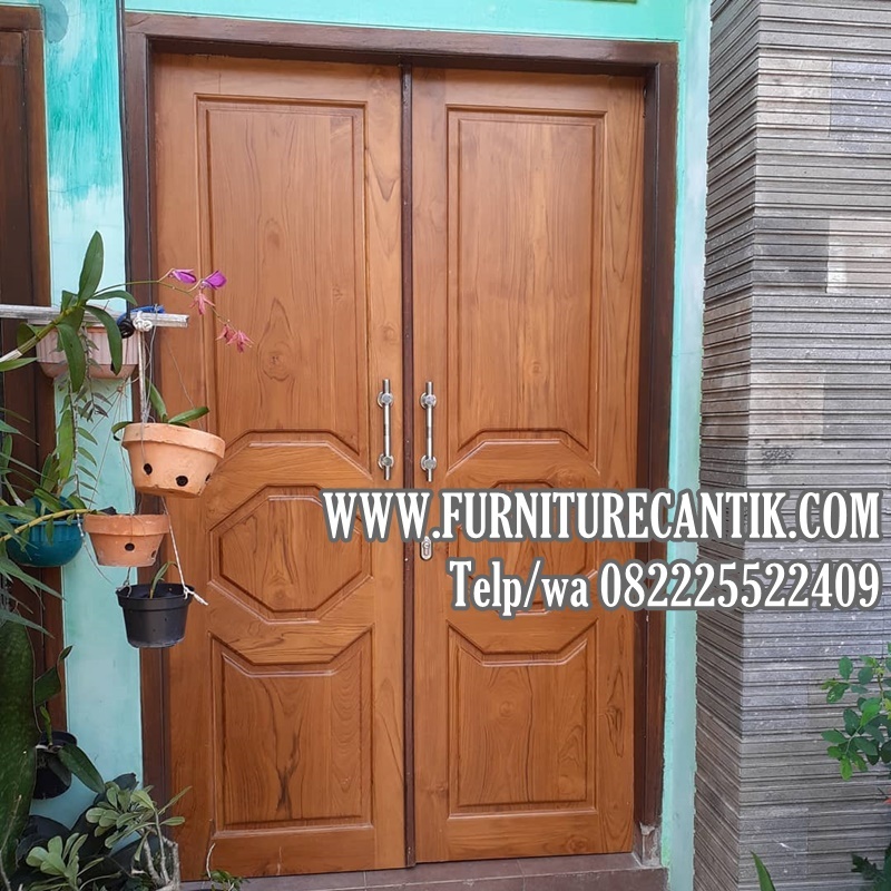 Pintu Rumah Kayu Jati Model Elegan