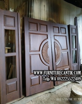 Pintu Utama Masjid Minimalis Kayu Jati