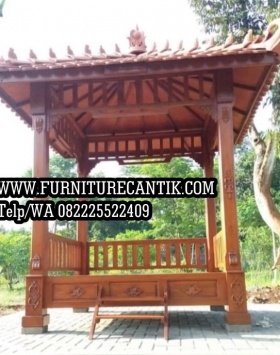 Gazebo Kayu Jati Minimalis Modern