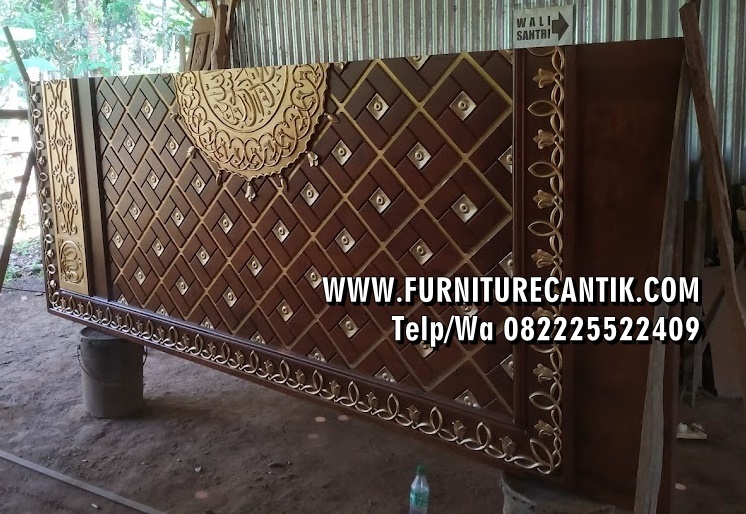 Pintu Masjid Kayu Jati Replika Nabawi