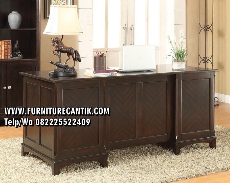 Meja Kantor Kayu Jati Model Minimalis