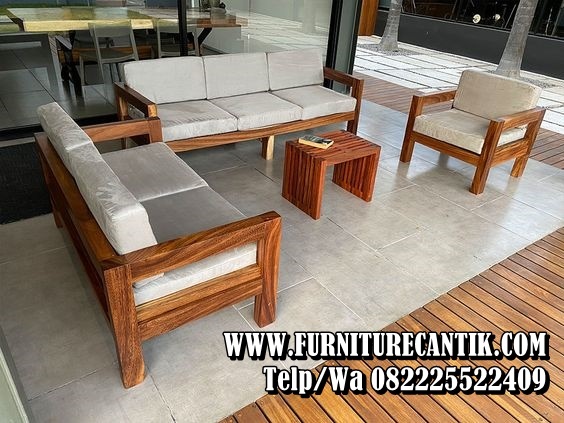 Kursi Tamu Minimalis Kayu Jati Variasi Sofa