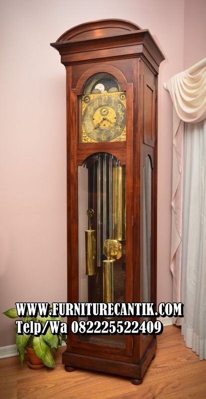Lemari Jam Kayu Jati Minimalis Modern