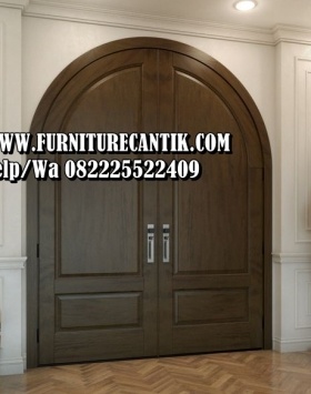 Pintu Rumah Kayu Jati Model Lengkung