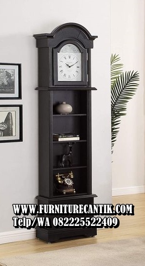 Lemari Jam Kayu Jati Mewah Modern