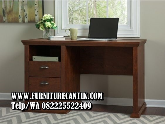 Meja Kantor Kayu Jati Minimalis Asli Jepara