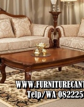Kursi Tamu Kayu Jati Variasi Ukiran