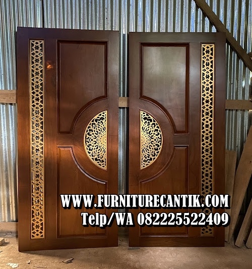 Pintu Rumah Kayu Jati Motif Mewah
