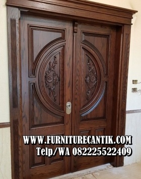 Pintu Utama Rumah Mewah Ukiran Jepara