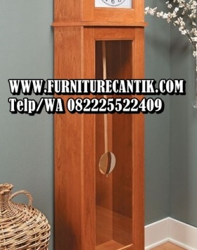 Lemari Jam Modern Mewah Kayu Jati