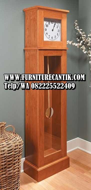 Lemari Jam Modern Mewah Kayu Jati