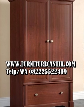 Lemari Pakaian Modern Desain 2 Pintu