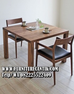 Set Meja Makan Kayu Jati Minimalis Modern