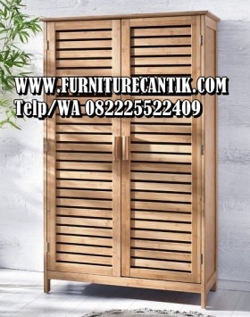 Lemari Pakaian Minimalis Natural 2 Pintu