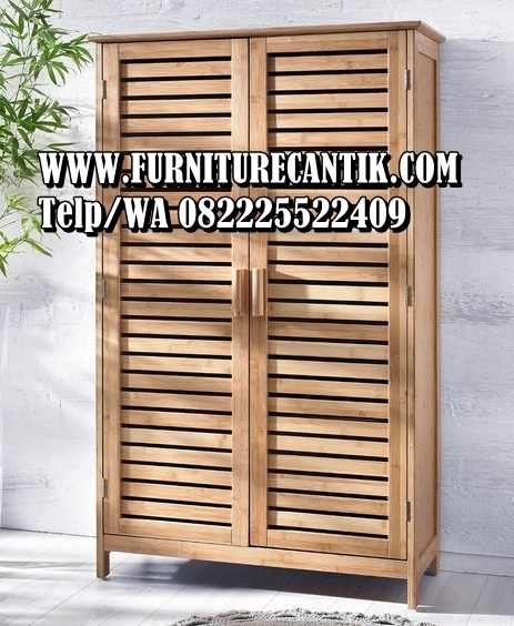 Lemari Pakaian Minimalis Natural 2 Pintu