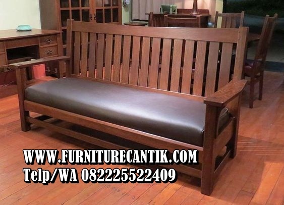 Kursi Teras Kayu Jati Mewah Model Panjang