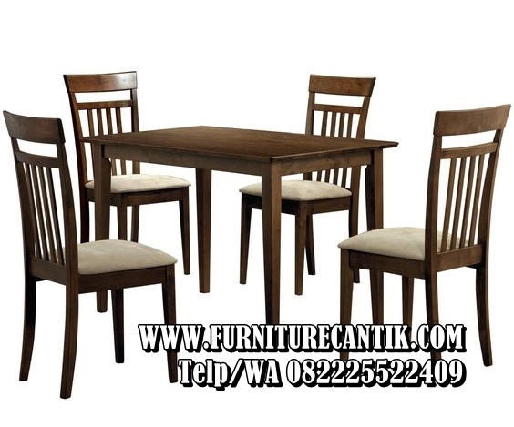 Set Meja Makan Kayu Jati Modern Terbaru