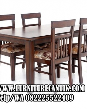 Kursi Makan Kayu Jati 4 Kursi Mewah