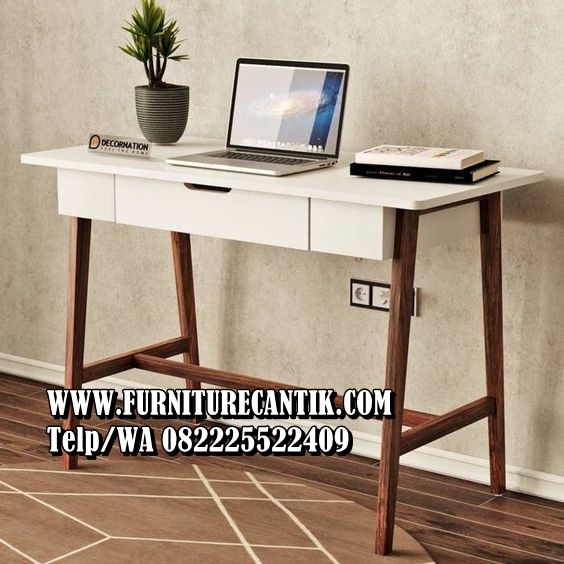 Meja Belajar Kayu Jati Minimalis Mewah Terbaru
