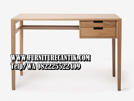 Meja Belajar Minimalis Modern Kayu Jati