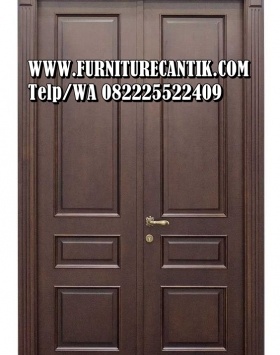 Pintu Rumah Kayu Jati Minimalis Coklat